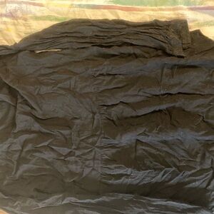 Black Crinkled Fabric Top